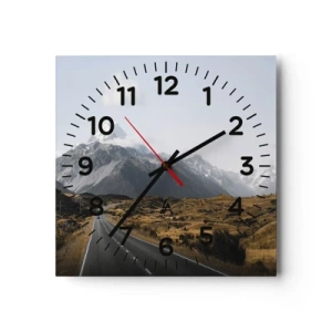 Horloge murale - Pendule murale - Chemin vers le coeur de la montagne - 30x30 cm