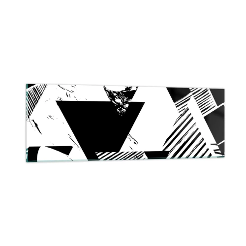 Impression sur verre - Image sur verre - Pluie de triangles - 90x30 cm