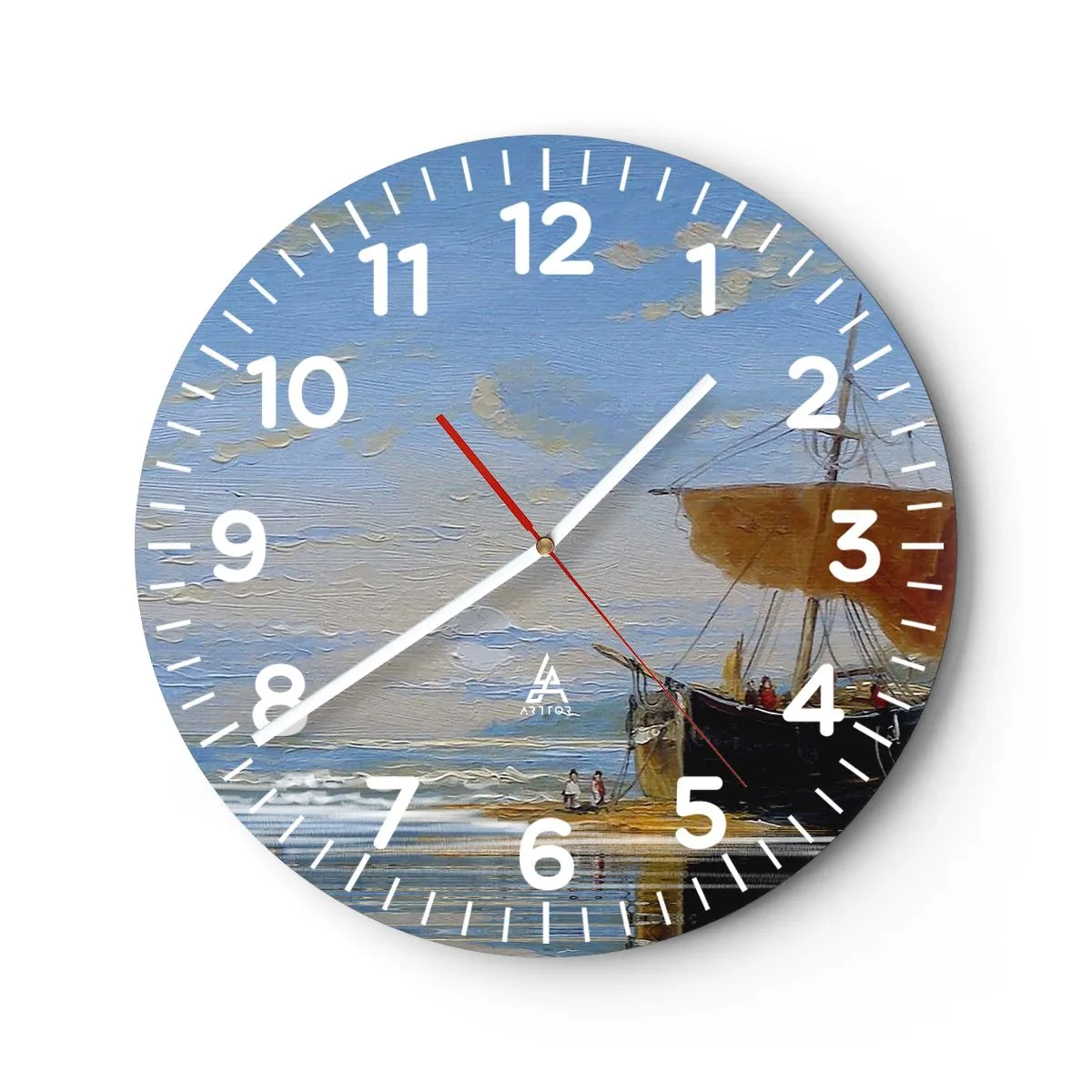 Horloge murale - Pendule murale - Eau, terre, air - 40x40 cm