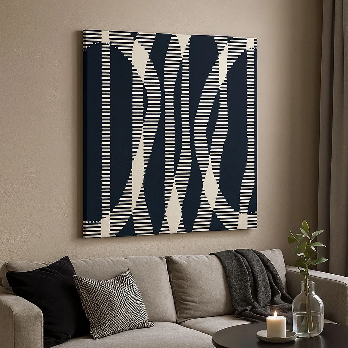 Impression sur toile - Image sur toile - Une tentative de briser l'obscurité - 30x30 cm