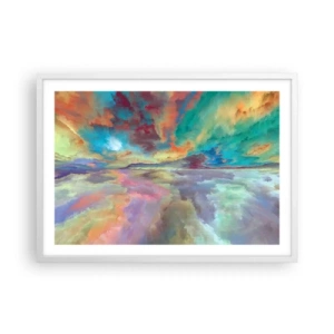 Affiche dans un cadre blanc - Poster - Deux paradis - 70x50 cm