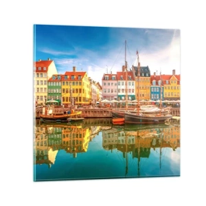 Impression sur verre - Image sur verre - Aussi lisse qu'un miroir au-dessus de l'eau - 60x60 cm