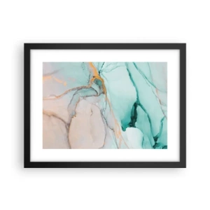 Affiche dans un cadre noir - Poster - Danse des formes et des couleurs - 40x30 cm
