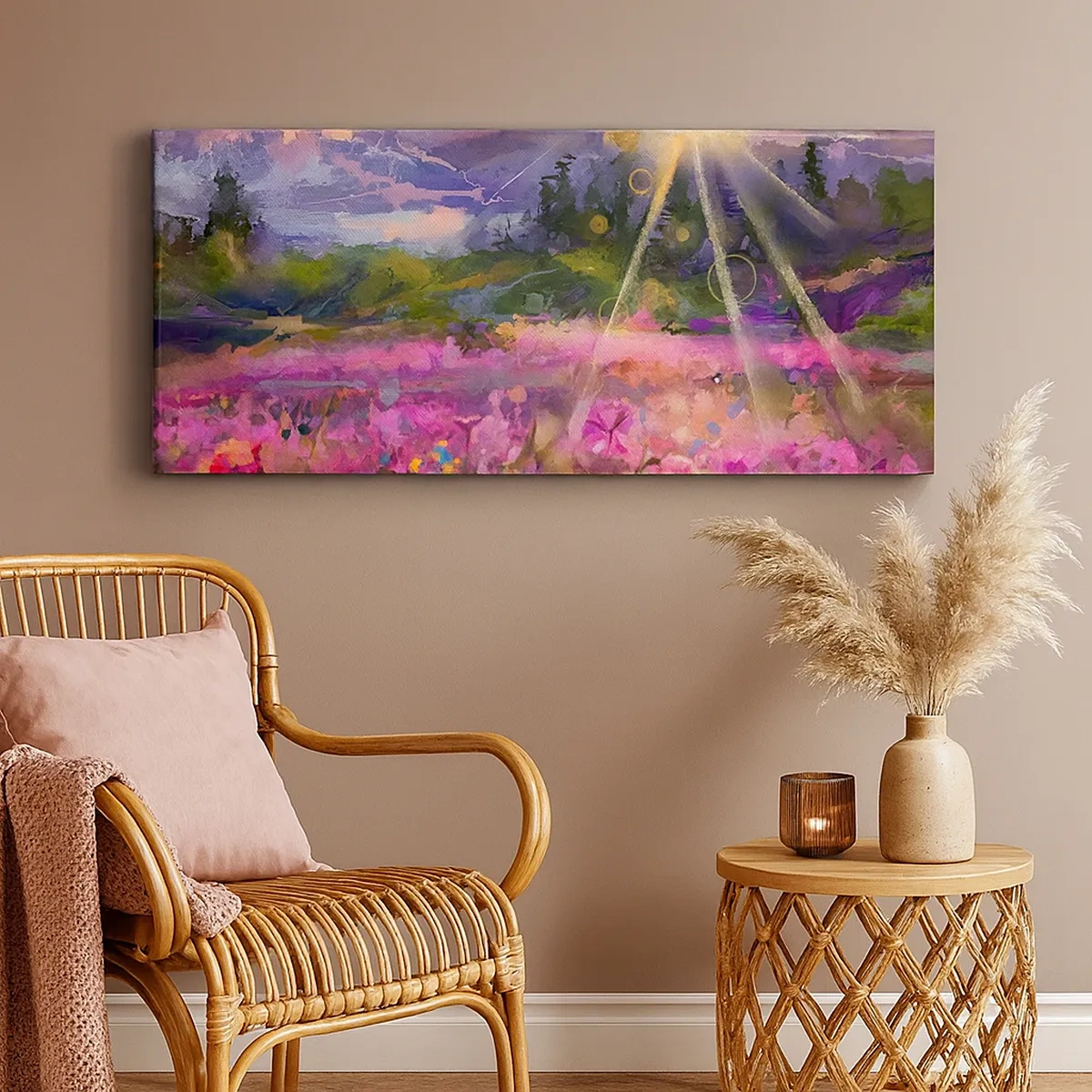 Impression sur toile - Image sur toile - Dans la vallée à l'abri du soleil - 30x30 cm