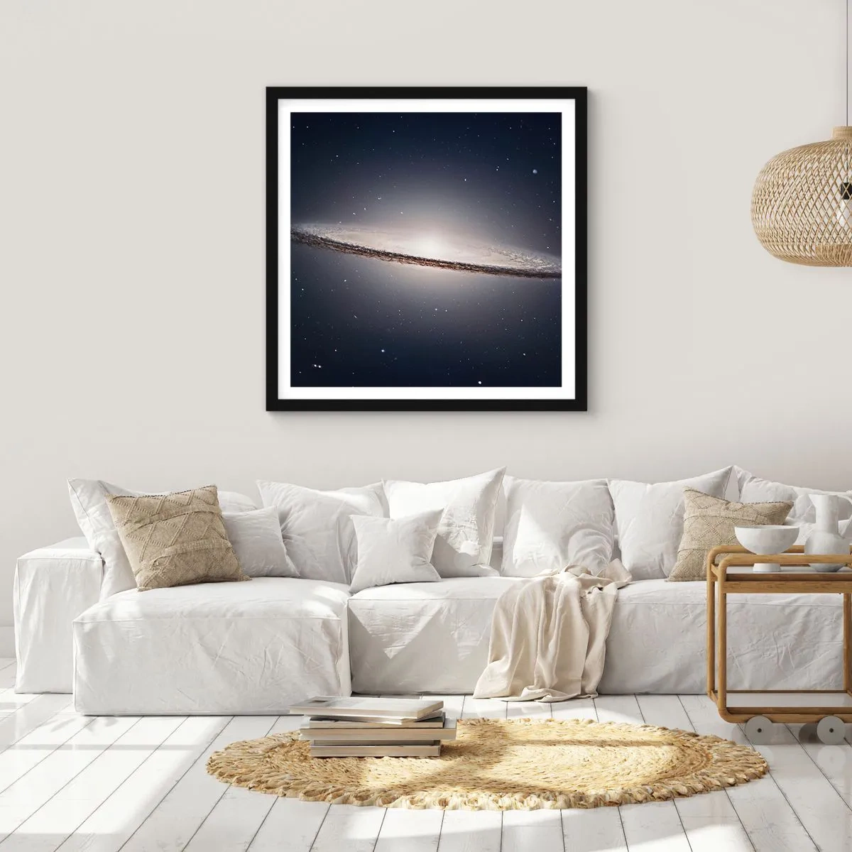 Affiche dans un cadre noir - Poster - Il y a bien longtemps, dans une galaxie très lointaine… - 30x30 cm