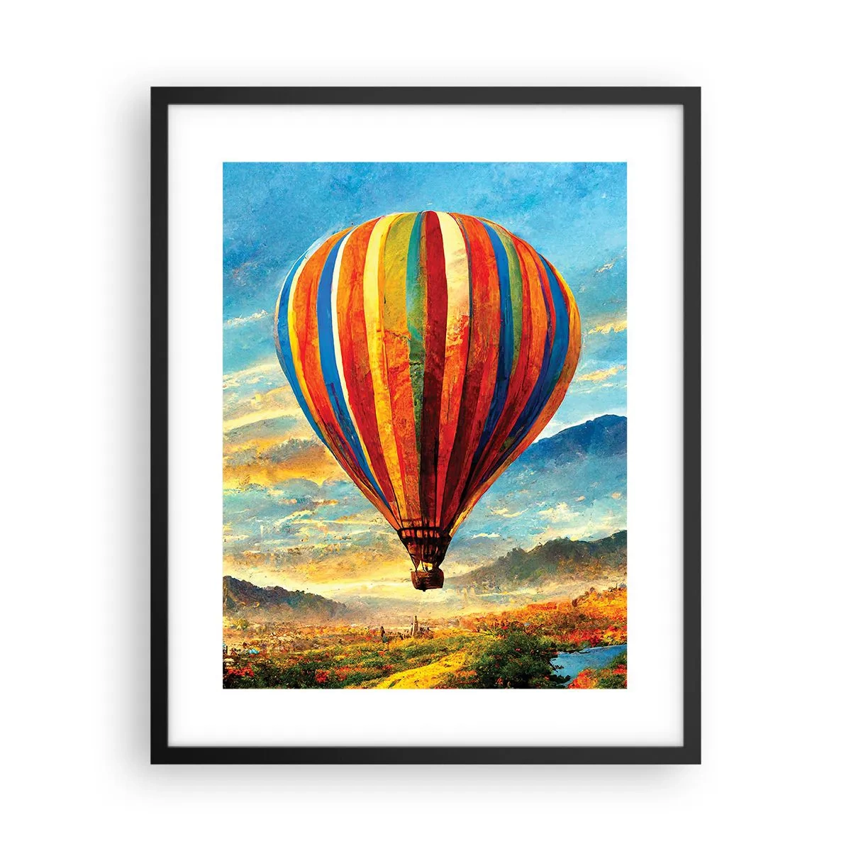 Affiche dans un cadre noir - Poster - Dans le silence on voit mieux - 40x50 cm