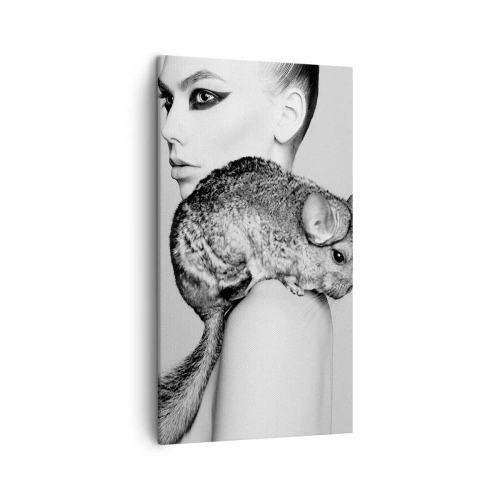 Impression sur toile - Image sur toile - Dame au chinchilla - 45x80 cm