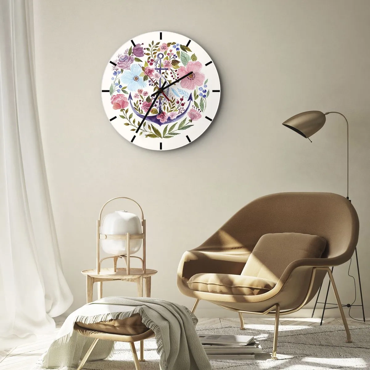 Horloge murale - Pendule murale - Le beau rêve du marin - 30x30 cm