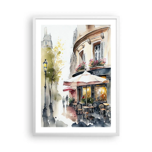 Affiche dans un cadre blanc - Poster - Matinée parisienne - 50x70 cm