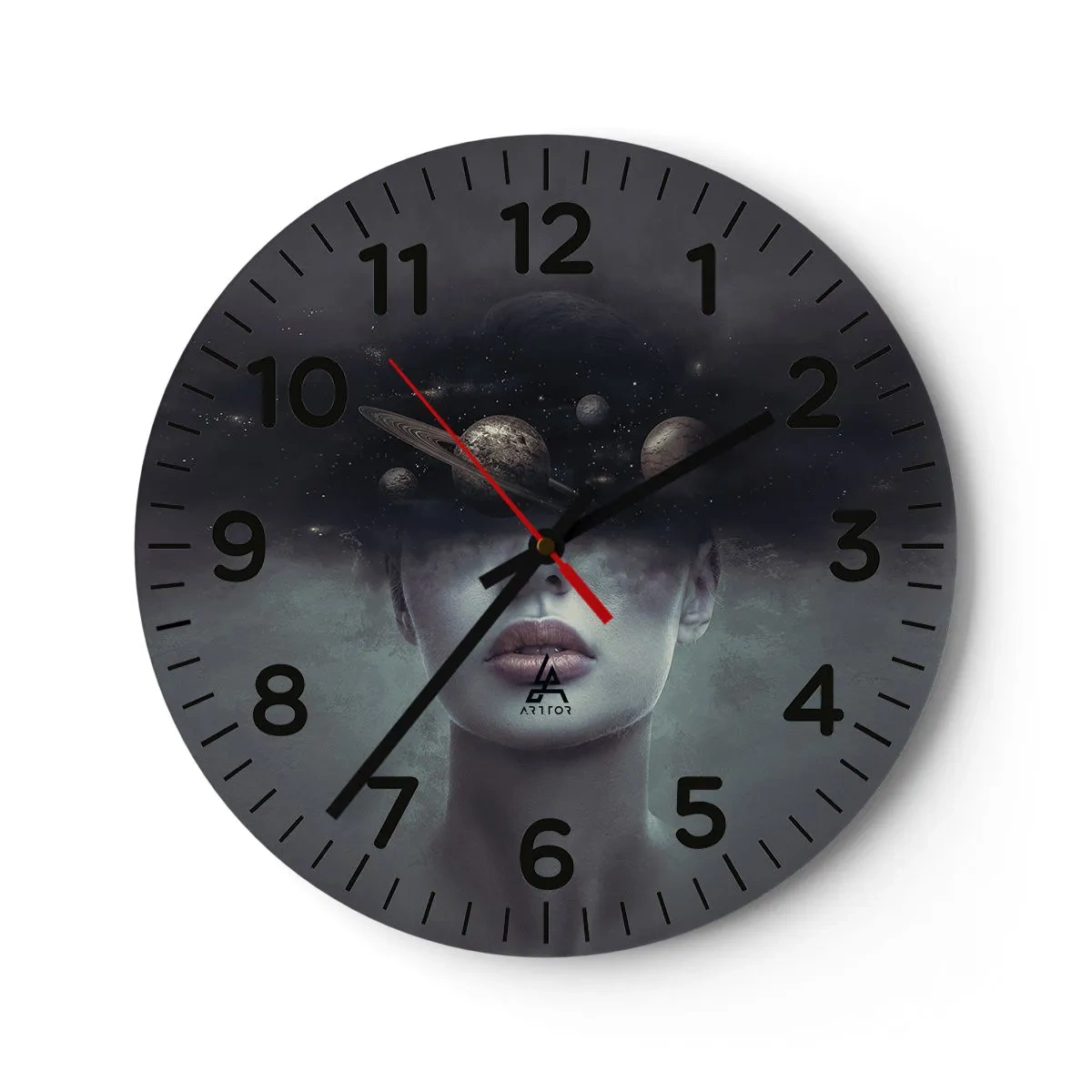 Horloge murale - Pendule murale - Et les planètes deviennent folles... - 40x40 cm