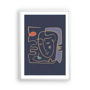 Affiche dans un cadre blanc - Poster - En réflexion - 50x70 cm