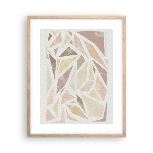 Affiche dans un chêne clair - Poster - Composition de vitraux - 40x50 cm