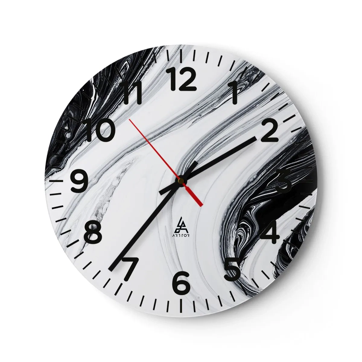 Horloge murale - Pendule murale - Une combinaison d'opposés - 30x30 cm