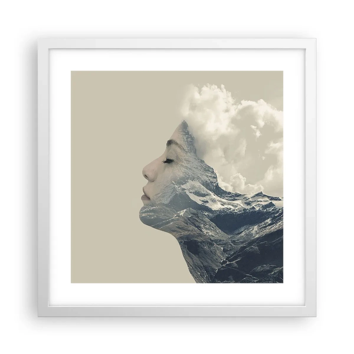 Affiche dans un cadre blanc - Poster - La beauté des éléments - 40x40 cm