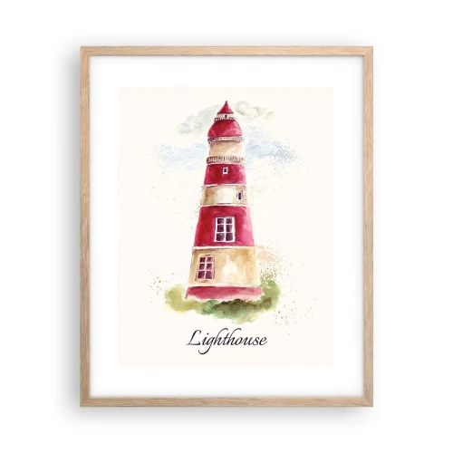 Affiche dans un chêne clair - Poster - Il y a toujours beau temps autour - 40x50 cm