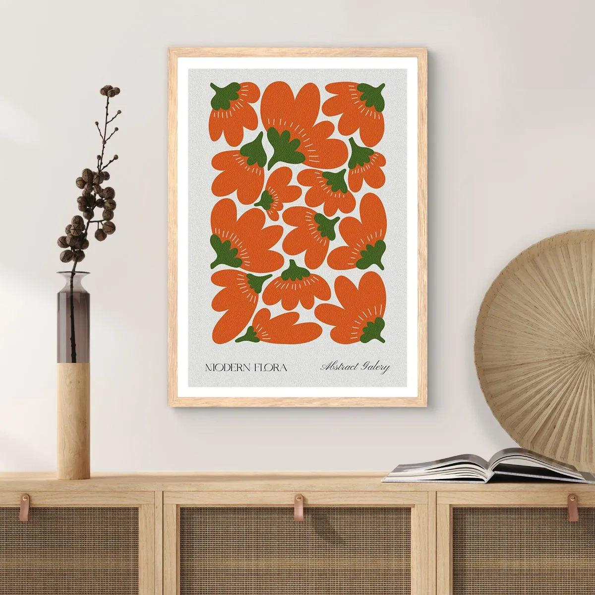 Affiche dans un chêne clair - Poster - La vie des fleurs - 40x50 cm