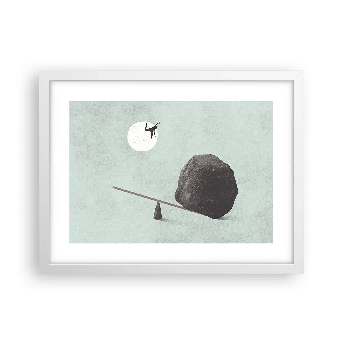 Affiche dans un cadre blanc - Poster - Réalisation de ses rêves - 40x30 cm