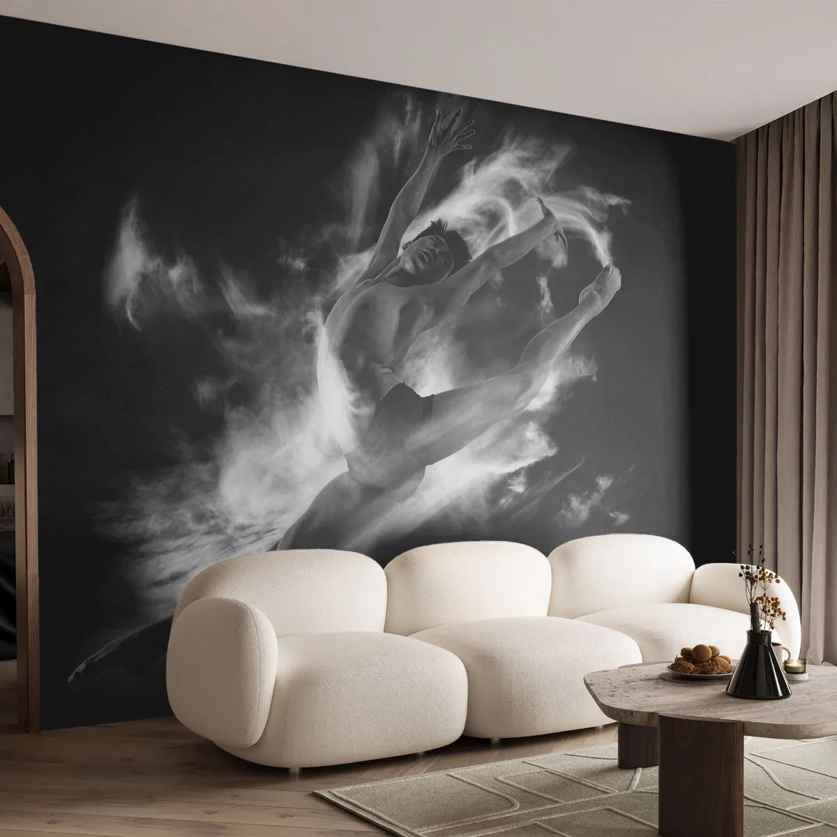 Papier Peint Photo Premium Canvas - Coincé en l'air - Danseur, Ballet, Culture - 400x280 cm