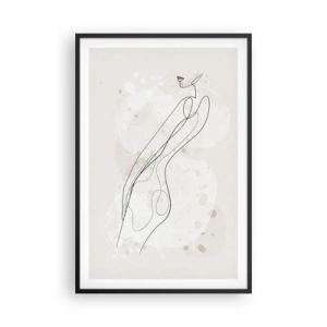 Affiche dans un cadre noir - Poster - Trompe l'oeil - 61x91 cm