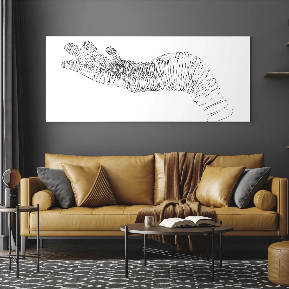 Impression sur verre - Image sur verre - La main ressort - 100x40 cm