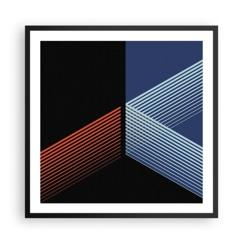 Affiche dans un cadre noir - Poster - Histoire simple - 60x60 cm