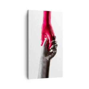 Impression sur toile - Image sur toile - Ensemble, bien que différents - 45x80 cm