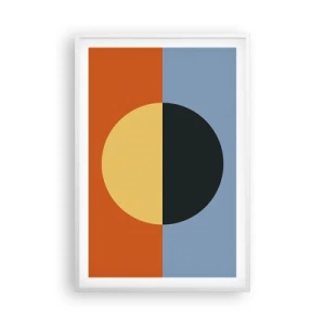Affiche dans un cadre blanc - Poster - Composition de chaleur et de fraîcheur - 61x91 cm