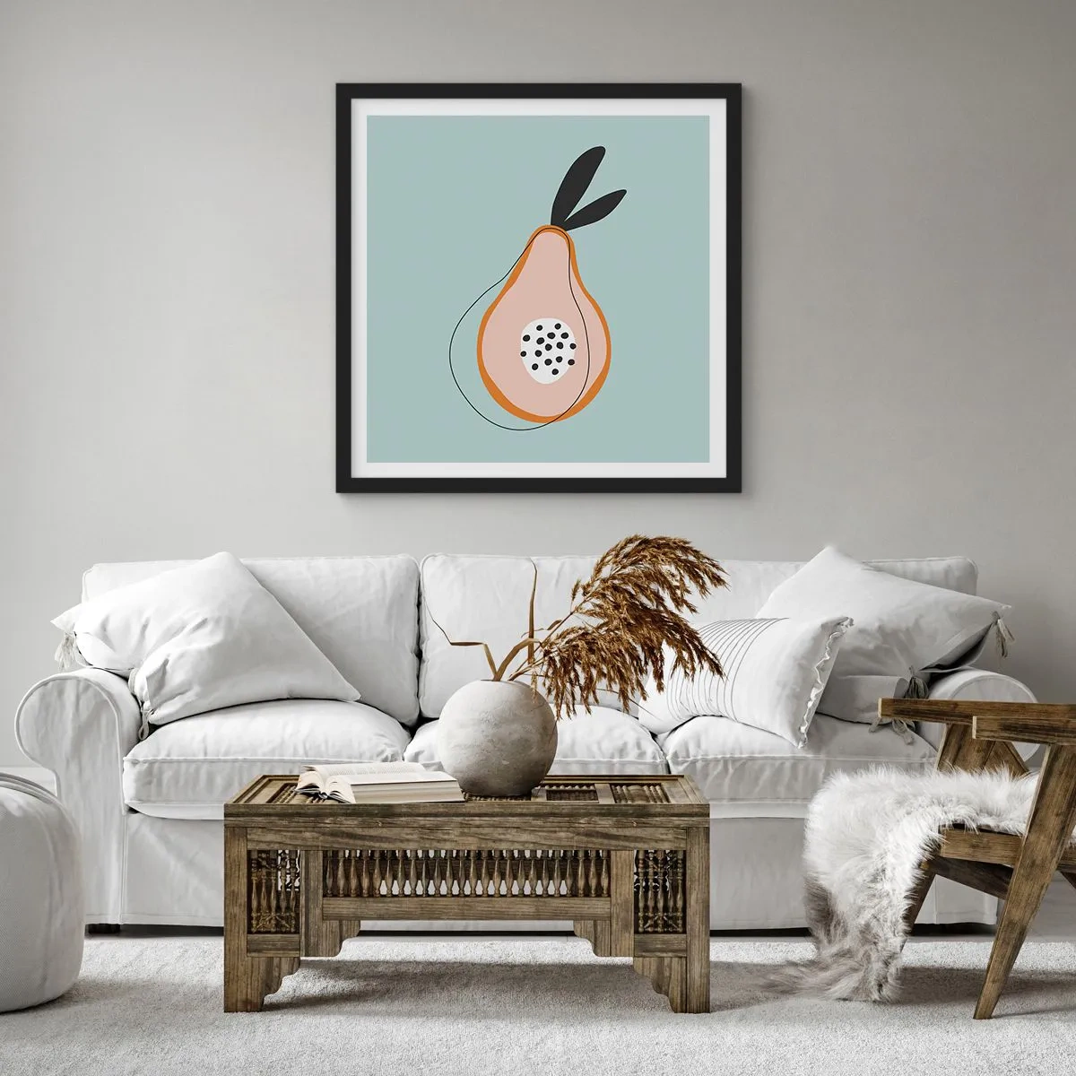 Affiche dans un cadre noir - Poster - Pénétrer la nature des choses - 30x30 cm