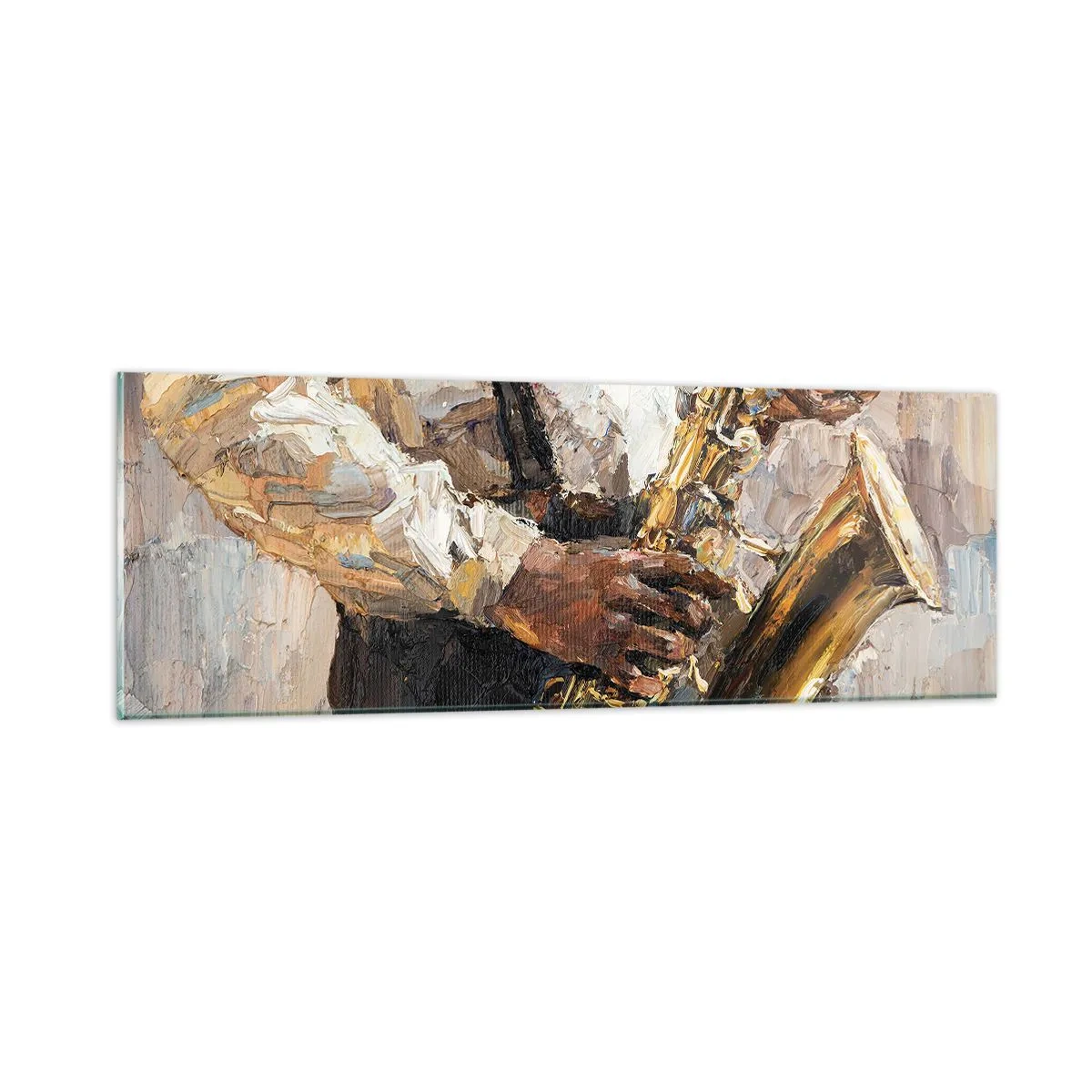 Impression sur verre - Image sur verre - C'est l'heure du solo - 90x30 cm