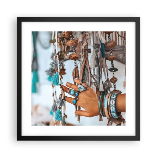 Affiche dans un cadre noir - Poster - Trésor local - 40x40 cm