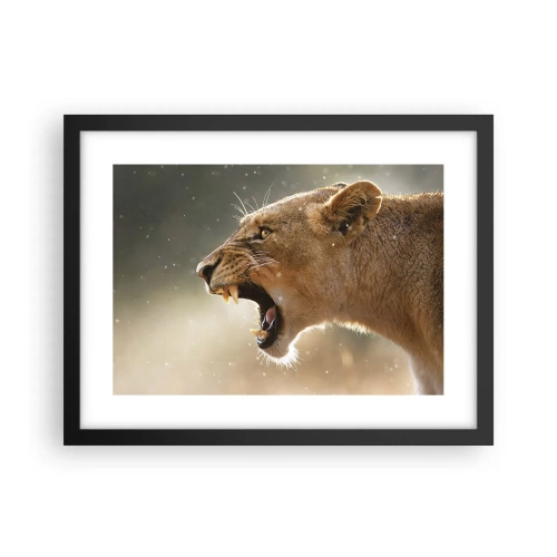 Affiche dans un cadre noir - Poster - Essayez  de ne pas écouter - 40x30 cm