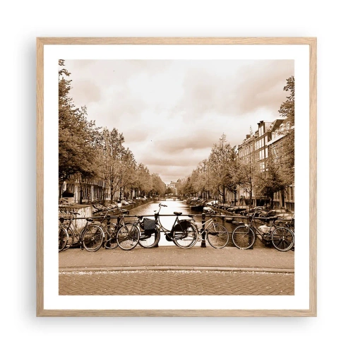 Affiche dans un chêne clair - Poster - Ambiance hollandaise - 60x60 cm