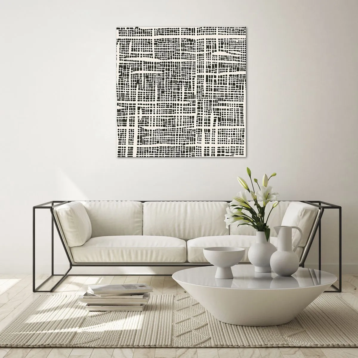 Impression sur verre - Image sur verre - Composition tissée - 60x60 cm