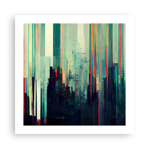 Affiche - Poster - Ville futuriste - 50x50 cm