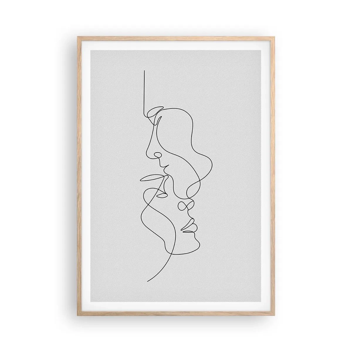 Affiche dans un chêne clair - Poster - Chaleur de désir renaissant - 70x100 cm