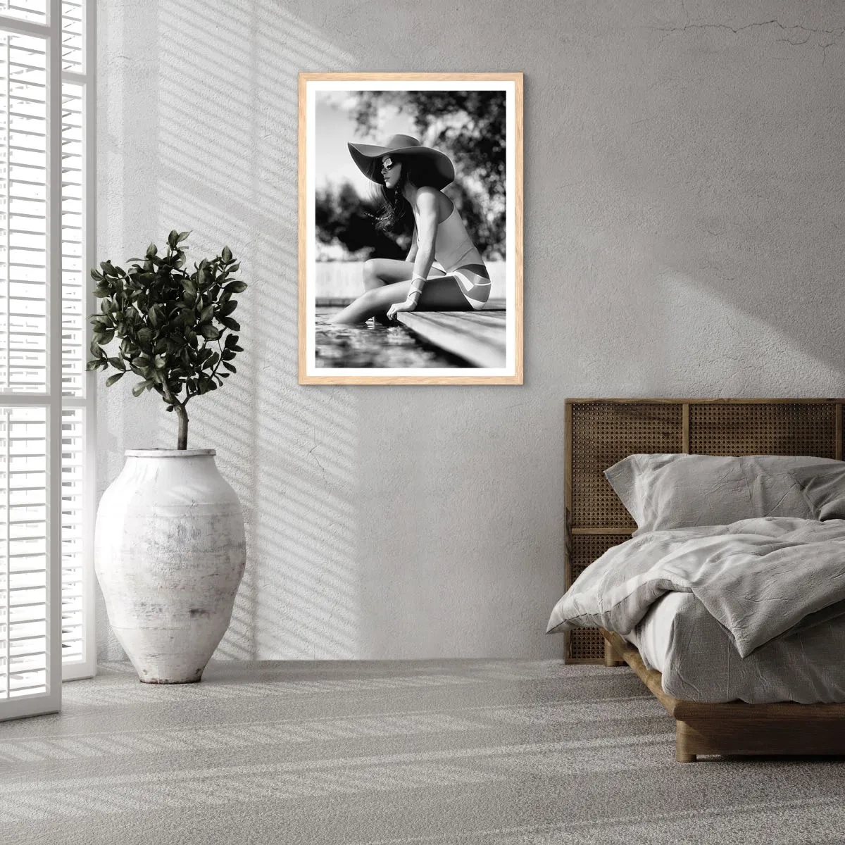 Affiche dans un chêne clair - Poster - Rêve d'été - 40x50 cm