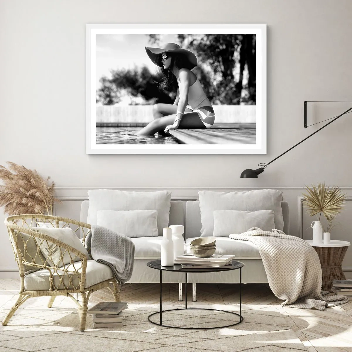 Affiche dans un cadre blanc - Poster - Rêve d'été - 100x70 cm