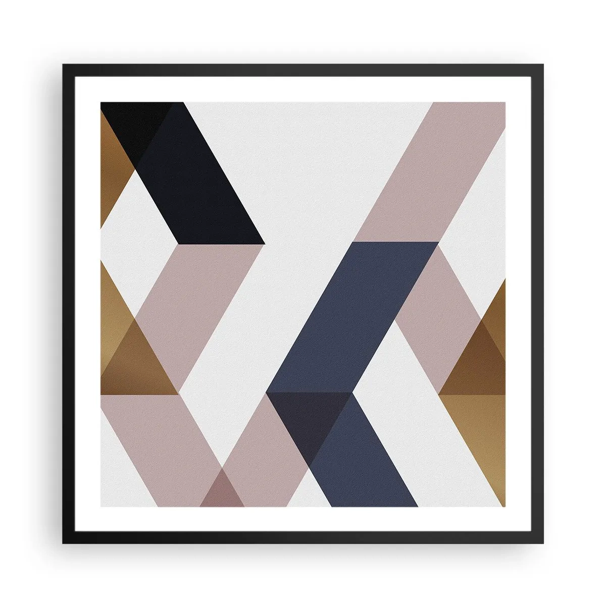 Affiche dans un cadre noir - Poster - Plats et angles - 60x60 cm