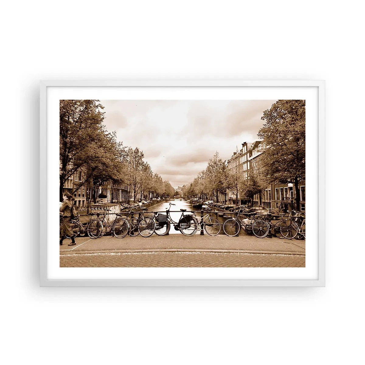 Affiche dans un cadre blanc - Poster - Ambiance hollandaise - 70x50 cm