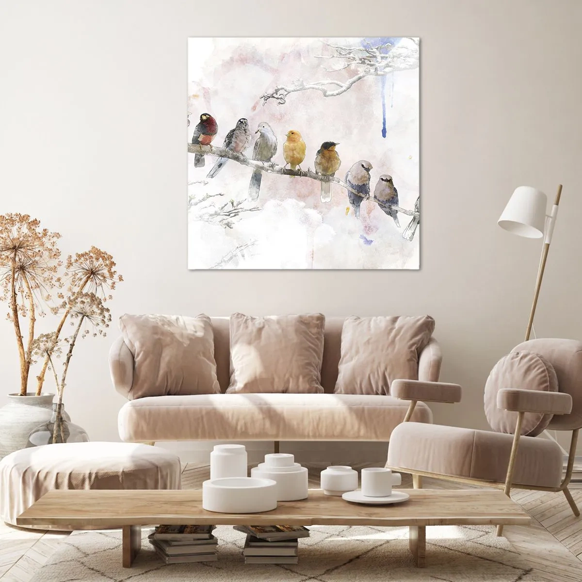 Impression sur toile - Image sur toile - Rencontre ailée - 60x60 cm