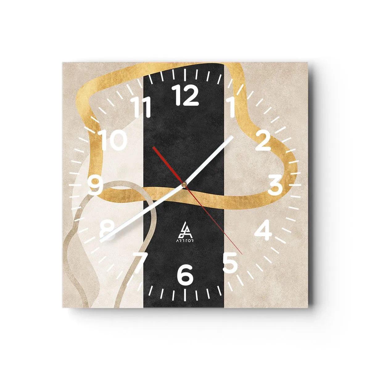 Horloge murale - Pendule murale - Formes emmellées - 30x30 cm