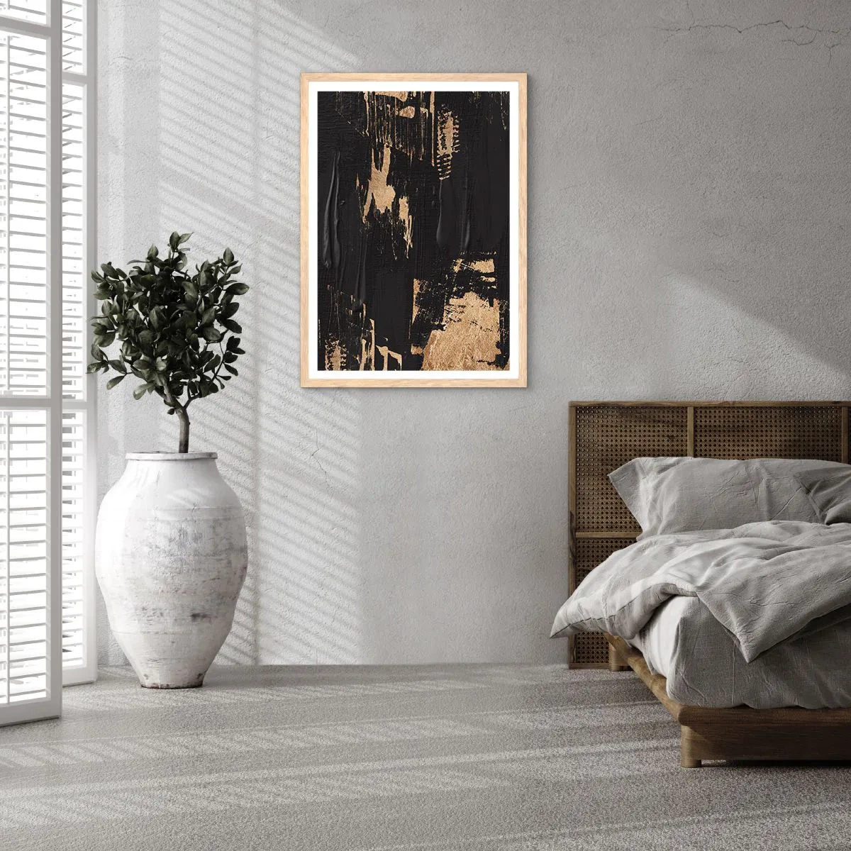 Affiche dans un chêne clair - Poster - Empreinte du toucher - 61x91 cm