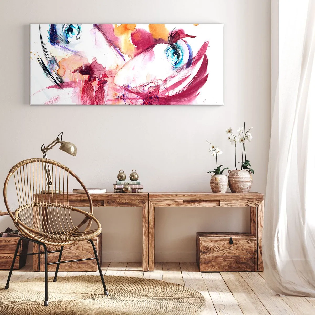 Impression sur toile - Image sur toile - Le monde prospère dans la proximité - 100x40 cm