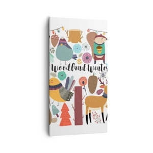 Impression sur toile - Image sur toile - Un monde de conte de fées en forêt - 55x100 cm