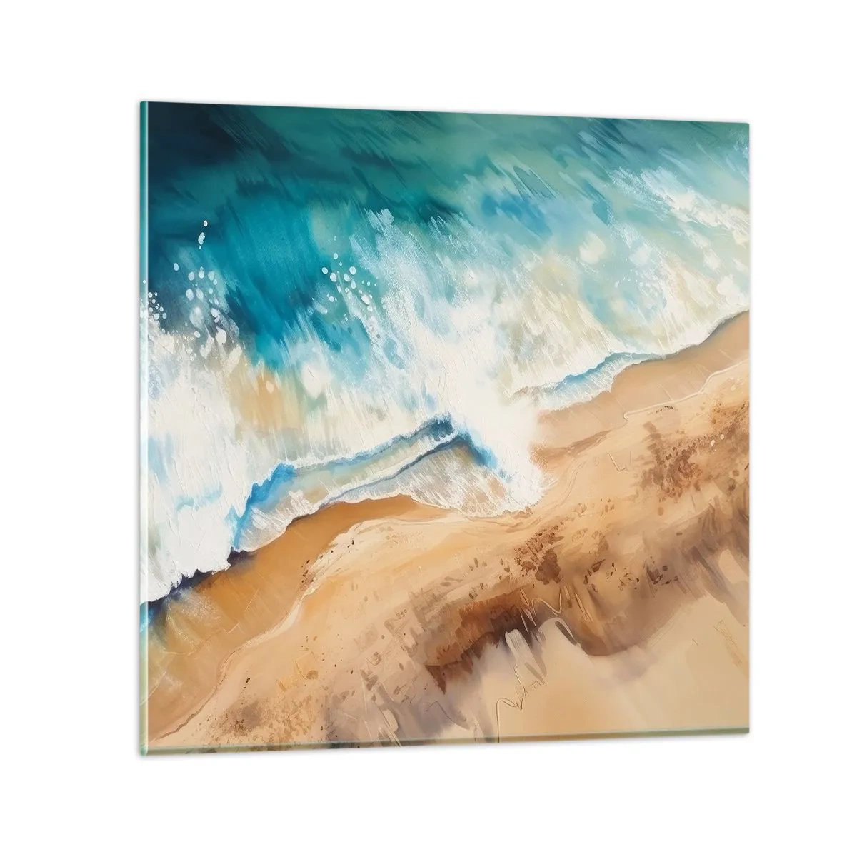 Impression sur verre - Image sur verre - La vague qui revient - 50x50 cm