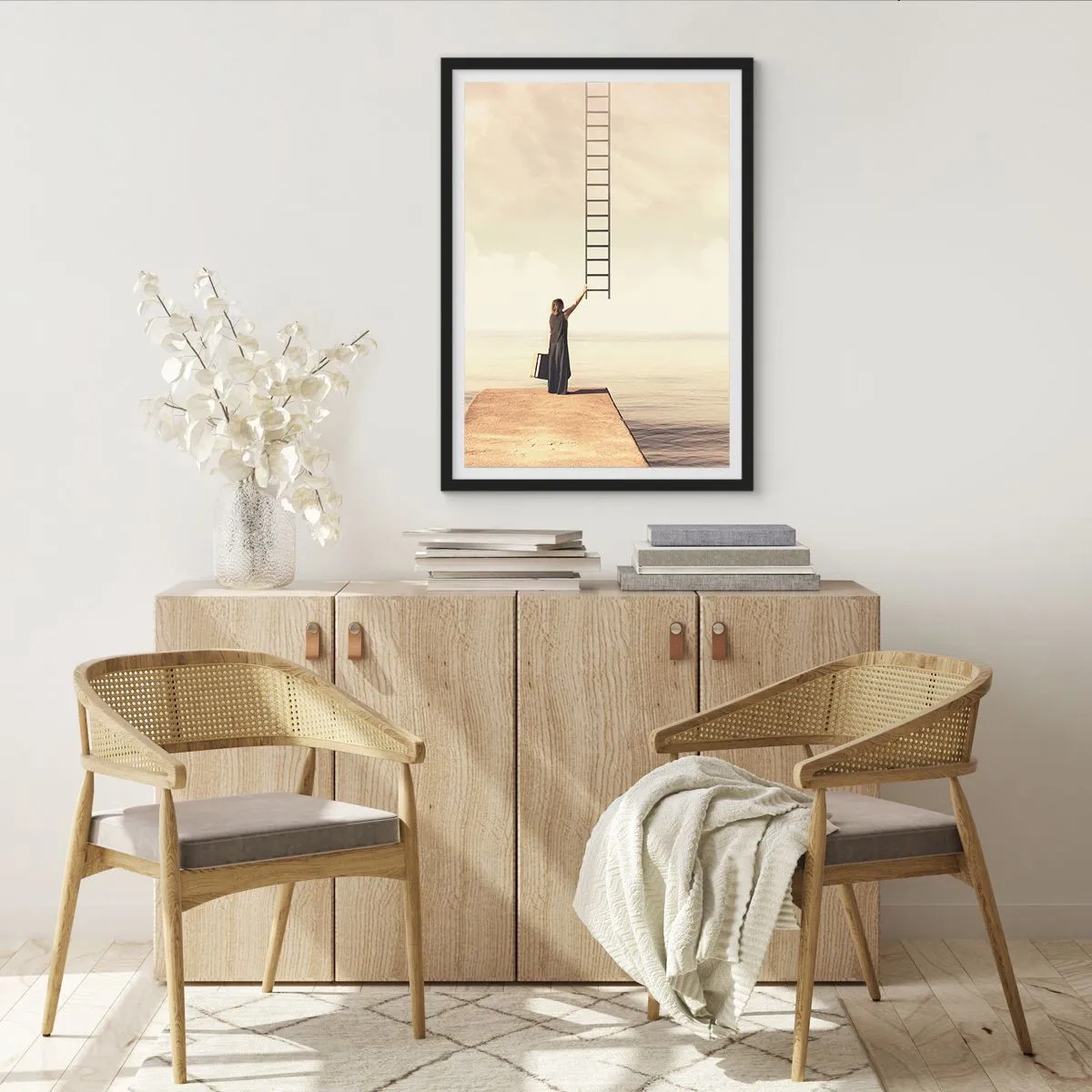 Affiche dans un cadre noir - Poster - Voyage magique - 40x50 cm