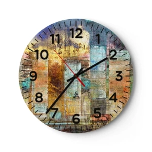 Horloge murale - Pendule murale - Une métropole ensoleillée - 40x40 cm