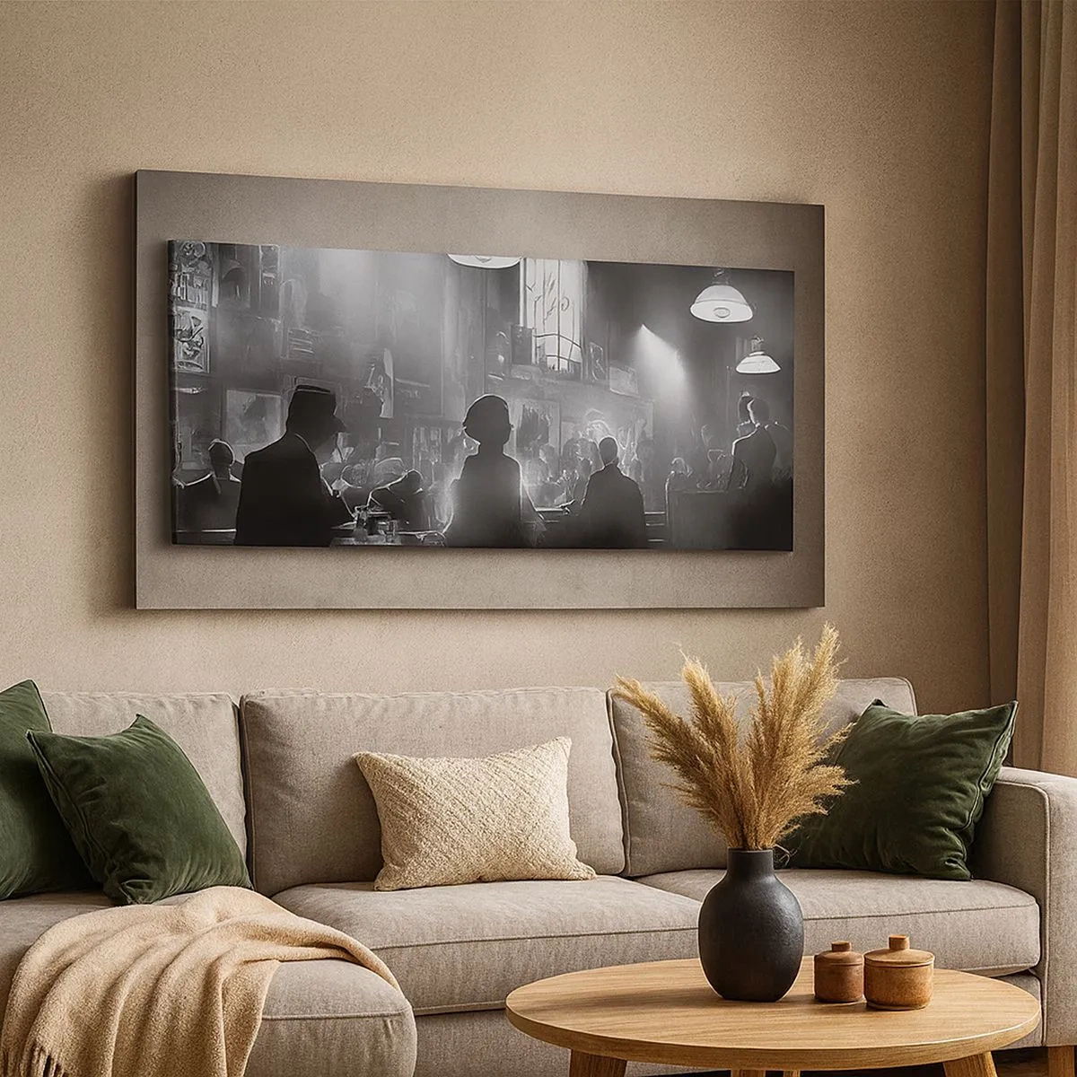 Impression sur toile - Image sur toile - Dans une ambiance jazz - 100x40 cm