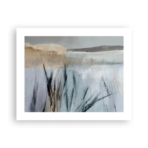 Affiche - Poster - Champs d'hiver - 50x40 cm