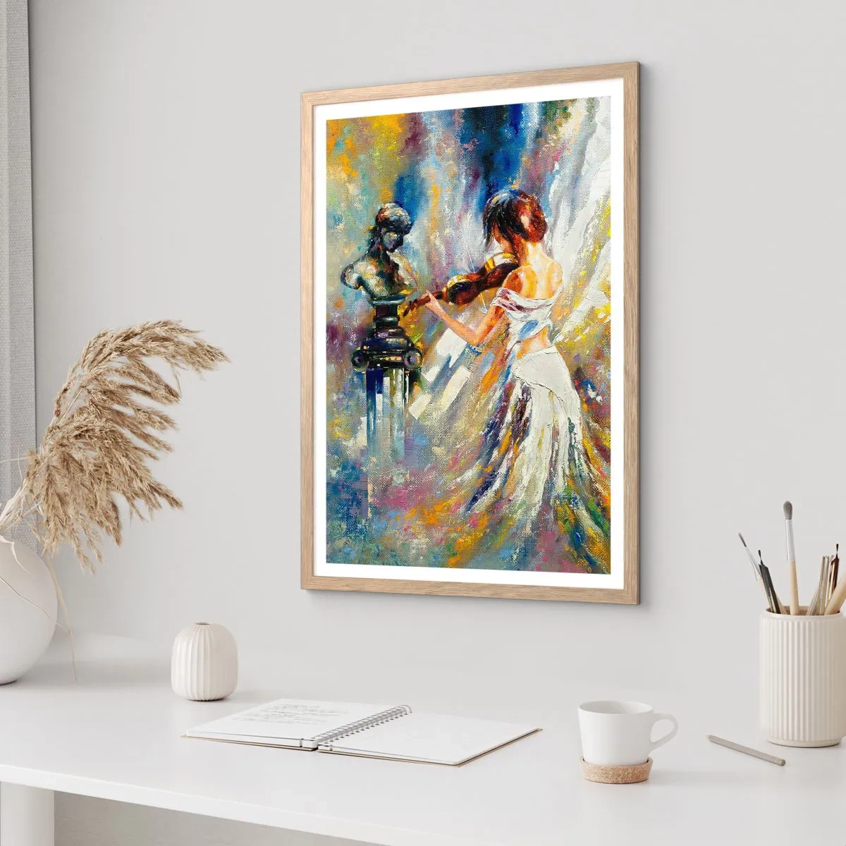 Affiche dans un chêne clair - Poster - Revivre avec émotion - 40x50 cm